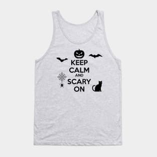 Keep Calm and Scary On Halloween Trick Or Treating Costume Tank Top